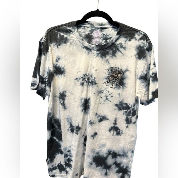 NWOT Psycho Tuna Black White Tie Dye Short Sleeve Graphic Tee Shirt Deep Sea - M - Picture 2 of 6
